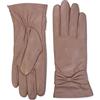 Infinity Leather Guanti invernali da donna in pelle italiana - Guanti da guida impermeabili, foderati in lana, compatibili con touchscreen e con design a fiocco