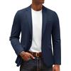 PJ PAUL JONES Uomo - Blazer casual in maglia con un bottone, slim fit, con bavero, modello solido, giacca da abito con tasche, Marrone, M