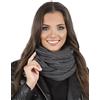Vivisence Invernale Scaldacollo Femminile Alla Moda In Filato Caldo Modello A Giro Doppio Morbido Caldo E Confortevole Ideale Per Le Giornate Fredde, Beige,Taglia Unica