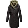 Navahoo Cappotto da donna, lungo, caldo, invernale, trapuntato, con cappuccio e elementi magnetici, Snowelf, XS-XXL, Pino Olive, S