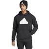 adidas Felpa da Uomo con Cappuccio Future Icons Badge of Sport Nera Taglia S Codice IR9181