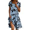 RYTEJFES Vestiti Estivi Donna Abiti Estivi Donna Abito Curvy Estivo Lunghi Vestitino Elegante Vestito Cotone Eleganti Lungo Summer Taglie Forti Leggero Smanicato Abbigliamento 4XL Abitino Prendisole da Casa