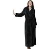 Generic Accappatoio lungo in pile per donna, caldo per l'inverno, vestaglia extra lunga in pile per donna, comoda vestaglia in flanella soffice con tasche, accappatoio sexy aderente per la notte, vestaglia in