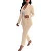 Mrjitor Donna Doppio Petto Abito Set Formale Completi 2 Pezzi Scialle Lapel Giacca Pantaloni per la Cena di Nozze
