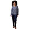 Arcte 1954 Pigiama Donna in Caldo Cotone Aperto Floreale (XXL)