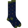 Gallo Calze lunghe uomo cotone blu fantasia snowboard