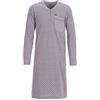 Henry Terre Camicia da notte da uomo, a maniche lunghe, con tasca sul petto, grigio., M