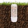 ZoeQide Wormtorre da giardino, mini contenitore per compost per esterni e aiuola rialzata, compostiera biologica con coperchio e fori di ventilazione, compostiera sostenibile per rifiuti da cucina, Ø 11 cm