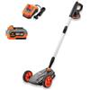 FUXTEC FX-E1RMEH20-SET Tagliaerba a Batteria 20V - Tosaerba Compatto a Una Mano Mulching con Batteria 4Ah e Caricabatterie, Larghezza 22cm, Altezza Regolabile, 300W