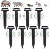 Behogan 8 Pezzi Dissuasori per Topi, Ultrasuoni per Topi da esterno, Repellente per Talpe, Ultrasuoni per Talpe, Dissuasori per Serpenti, Dissuasore Solare per Giardino e Campeggioi
