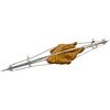 GIEMME Spiedo a Rocca per Girarrosto, Acciaio Inox AISI 304, Lunghezza 70 cm, Ideale per Polli, Selvaggina e Carne, Realizzato in Italia