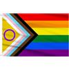 AhfuLife 2Pcs Bandiere Progress Orgoglio da 1,5 x 0,9 m, Bandiere del Progresso per il Giorno dell'orgoglio LGBTQ+, Doppio Lato con Occhielli in Ottone, per Parate, Feste del GAY Pride