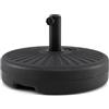 RELAX4LIFE Base per Ombrellone da Giardino, Supporto per Ombrellone con Palo di 38-48 mm, Riempibile con Acqua e Sabbia per Terrazzo Balcone (19L)