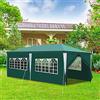 Daromigo Gazebo da giardino impermeabile, 3x6 m, verde, tenda UV, con pannelli laterali e finestre, stabile, resistente invernale, per feste