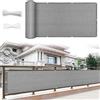 LIJIAO Frangivista per Recinzione Giardino 80 x 200 cm Protezione Privacy Balcone Telo Frangivento da Esterno Copri Ringhiera Balcone con Occhielli per Recinzione, Giardino, Grigio