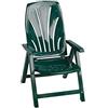 Garden of Life 8092V Sedia a Sdraio, Resina, Verde, 92 x 50 x 12 cm