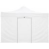 DIVINA GARDEN Telo laterale 2x2m bianco impermeabile con porta avvolgibile per gazebo richiudibile