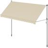SONGMICS Tenda da Sole Avvolgibile, Tendalino Parasole Retrattile Manuale, Regolabile in Altezza con Manovella per Balcone Giardino Patio, 400 x 120 cm, Beige GSA402M01