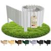 Floranica Bordura per Giardino in legno 30 x 200 cm Bianco Bordi Aiuole Bordo Giardino Flessibile Rollborder Recinzione prato