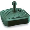 DIKEL Supporto per ombrellone, 39 x 39 cm, riempito con acqua o sabbia, 12 l, robusto portaombrelli in plastica resistente alle intemperie, stabile base per ombrellone per terrazza, giardino e