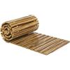 Outsunny Passerella da giardino in legno 120x38 cm Passerella diritta avvolgibile per esterni Resistente alle intemperie Decorativa da giardino per spiaggia Matrimonio Festa Carbonizzata