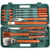 Stilé Collection C/NO.1 - Set di 18 Posate per Barbecue in Acciaio Inox con Manici in Legno, Perfetto Set di Attrezzi per Barbecue per gli Amanti della Griglia, Posate per Campeggio/Regalo