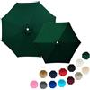 Generico Telo Ombrellone 3x3 Ricambio 8 Stecche,Patio Copertura Tessuto di Ricambio,Copertura Ombrellone da Giardino,Anti-Ultravioletto Ricambio Ombrelloni Terrazza O Giardino(Dark Green,300cm/8Ribs)
