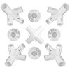 Unique WElinks 9 Pz/set PVC Montaggio Pezzi di Ricambio per 3x3m Gazebo Tenda Piedi Angolo Centro Connettore 25/19mm, Tenda Da Campeggio Esterna Accessori Conector