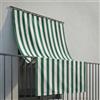 INTRECCI Tenda da Sole per Esterno, Verande e Balconi, Impermeabile, a Caduta, 145x300 cm con Occhielli Laterali, Telo Ombreggiante, Riduce Luce e Calore, Migliora la Privacy, a Righe Colore Verde