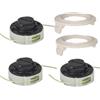 Carburionix Confezione da 3 bobine per decespugliatore con 2 coperture per Stihl FSA 57 FSE 52 Weed Eater String Autocut C3-2 Testina di ricambio 4009 710 4305