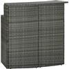 vidaXL Tavolo da Bar per Esterni Grigio 120x55x110 cm in Polyrattan