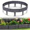 Froadp 20 pezzi bordo per prato in plastica, 5m a forma di T per il contorno dell'aiuola, 25x23 cm con effetto pietra, palizzata per aiuola da giardino decorativa per frutteti, sentieri, aiuole