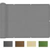 Home Tresor - Telo Copri Balcone Cm. 90 x 500, Schermo Protettivo Divisorio Parasole Paravento Antipioggia Frangivista Ringhiera Privacy HDPE UV, Tinta Unita Grigio