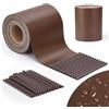 TANIASHOP Striscia Fascia Frangivista in PVC 19cm X 35mt 450 g/m² con 25 Clip di Fissaggio Rotolo Frangivista Protezione della Privacy Recinzione Balconi Ringhiere Cancello Resistente ai Raggi UV (Marrone)