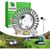 GLSAYZU Testina per decespugliatore indistruttibile da 15,2 cm e 25,4 cm, indistruttibile, taglia tutto in pochi secondi, lama per decespugliatore in filo di acciaio, kit adattatore universale (25 cm, set B)