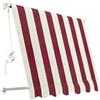CILVANI SRL CILVANI TENDA DA SOLE A CADUTA CON MANTOVANA SENZA CASSONETTO 300X250 250X250 100X250 BRACCI REGOLABILI TESSUTO IMPERMEABILE (300X250 BORDEAUX)