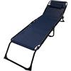 SUNNY STAR Lettino Senza Parasole in TEXTILENE Blu 58x190x30cm