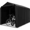 COSTWAY Capanno di Stoccaggio per Esterni, Garage Portatile per Biciclette, Motociclette, Attrezzi da Giardino, Carport per Bici con Porta a Rullo e Cerniera, 160 x 218 x 164 cm (Grigio Scuro)