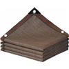 CAQXAQP Rete Ombreggiante 1mx1m con Occhielli - 85% di Ombreggiatura - Telo Ombreggiante per Pergola, Patio, Giardino e Serra - Protezione Solare per Esterni Marrone