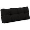 POKAR Cuscino-schienale Imbottito 120x40cm per Divano da Giardino, fodere asportabile e lavabile, Spalliera per Bancali, Interno ed Esterno, DYI - fai da te, senza Pallet, nero