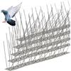 AURACASA Dissuasori per Piccioni Scaccia Piccioni da balcone, Strisce con Punte in Acciaio Inox -100 x 2.8cm - (10 Mt)