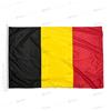 Domina Pubblicità Bandiera Belgio 150x100cm in Tessuto Nautico Antivento da 115g/m², Bandiera Belga 150x100cm Lavabile, Bandiera del Belgio 150x100cm con Cordino, Doppia Cucitura perimetrale e fettuccia di Rinforzo