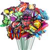 Woohome Set di 150 Pz Farfalle Decorative Giardino, 5 Dimensione Pali da Giardino con Farfalle e Libellule da Giardino per Esterni Cortile Terrazza Fioriera Vaso di Fiori Giardino Decorazione