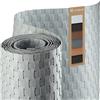 KADAX frangivista per balcone, terrazza, recinzione, resistente alle intemperie, in rattan sintetico, venduto al metro, copertura per balcone con fascette per cavi (1 x 1 m, grigio chiaro)