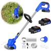 YouseaHome Decespugliatore a Batteria 21V Con 2 Batterie, Tagliaerba Con Coltello in Metallo, Tagliabordi Elettrico