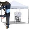 MADELUX Gazebo certificato IGNIFUGO pieghevole acciaio portatile estendibile richiudibile estensibile per fiere eventi stand chiosco tenda tendone mercato mercatino (laterali esclusi) (Bianco, 3x3m)
