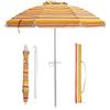 KOMFOTTEU Ombrellone da Spiaggia 200cm, Parasole da Giardino Protezione Solare UV50+, Pieghevole & Leggero, Ombrellone da Balcone con Borsa, per Patio, Campeggio, Piscina, Senza Base (Giallo)
