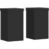 vidaXL Supporti per Piante 2 pz Neri 10x10x18 cm Legno Multistrato, Supporto per Fiori, Porta Fiori, Supporto per Piante da Interno, Porta Piante