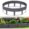 Froadp 50 pezzi di bordo per prato in plastica, 12,5 m a forma di T per contorno aiuola, 25x23 cm con effetto pietra, palizzata per aiuola, decorativa per frutteti, sentieri, aiuole da giardino