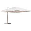Yellowshop | Ombrellone decentrato braccio laterale in alluminio 3x3 o 4x3 mt con palo girevole telo con flap e Airvent GARDA Bianco (4x3 mt)